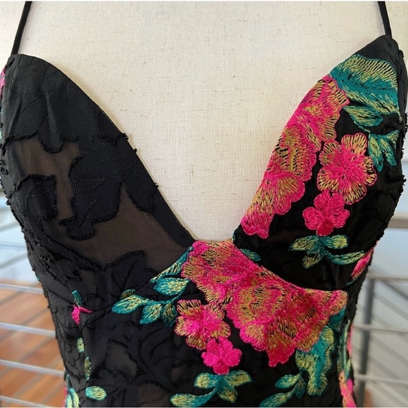 Michael Costello Savannah Gown in
Fuchsia Floral - Picture 4 of 4